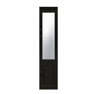 HomeRoots 71" Sleek Black Wood Two-Door Combo Dresser with Mirror – Modern Storage Solution for Any Space 617970