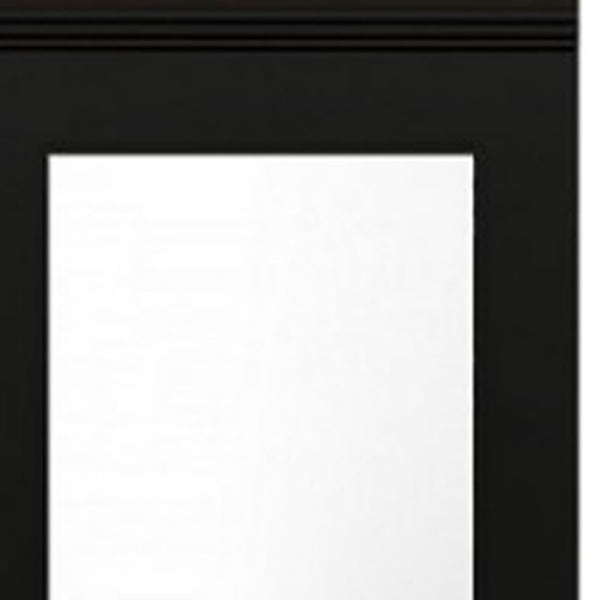 HomeRoots 71" Sleek Black Wood Two-Door Combo Dresser with Mirror – Modern Storage Solution for Any Space 617970