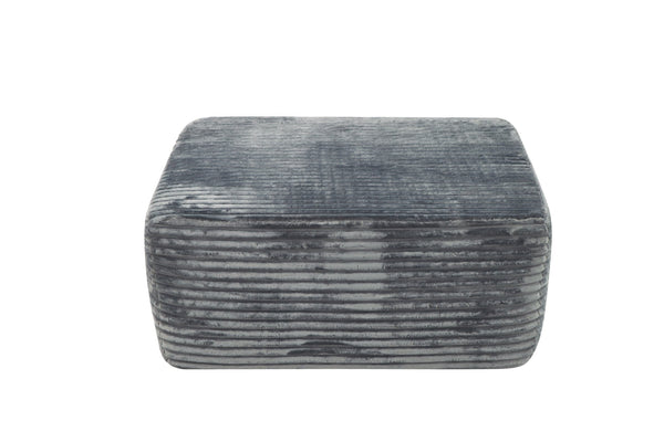 English Elm 373-001/Ottoman//Grey/Plush - Plush Grey Ottoman For Modern Living - Versatile, No Assembly, Cozy Comfort W3975P391669