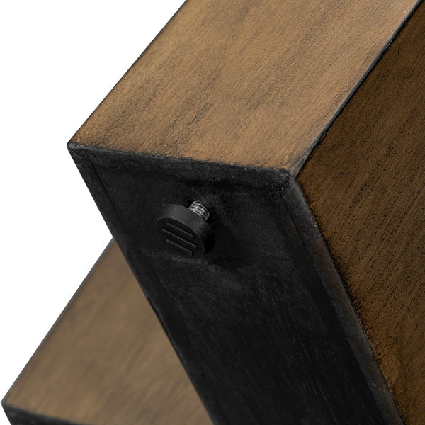 English Elm TOPMAX Solid Wood Extendable Dining Table Set for 6 with 18" Leaf, Trestle Legs, Cushioned Bench & Chairs Gray SP000089AAE