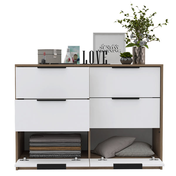 English Elm Marion Multicolor Slide And Pull Dresser - Compact Stylish Storage Solution With Four Drawers B128S00103
