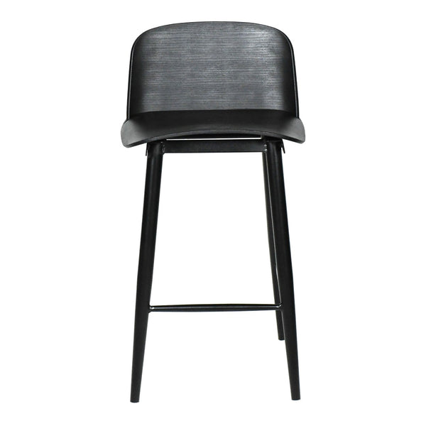 English Elm Looey Modern Counter Stools Steel Frame Low Back Indoor Outdoor Set of Two B2769P498423