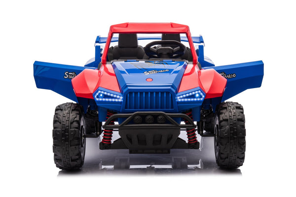 English Elm 24v Two Seat Kids Off Road Utv with 800w Four Wheel Drive and Full Suspension Blue+Red W1620P347623
