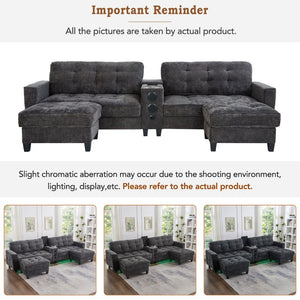 English Elm Swivel Barrel Accent Chair Chenille Tufted Round Club Seat for Living Room Lounge Grey N719S002290E