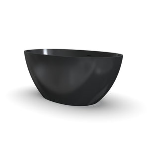 English Elm 55 Inch Freestanding Solid Surface Soaking Tub Matte White Ergonomic Bathtub W1613P351367