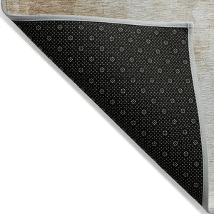 HomeRoots 5' Abstract Washable Indoor Outdoor Area Rug in Beige, Gray & Khaki - Durable & Stylish Comfort 10' X 14' 618081