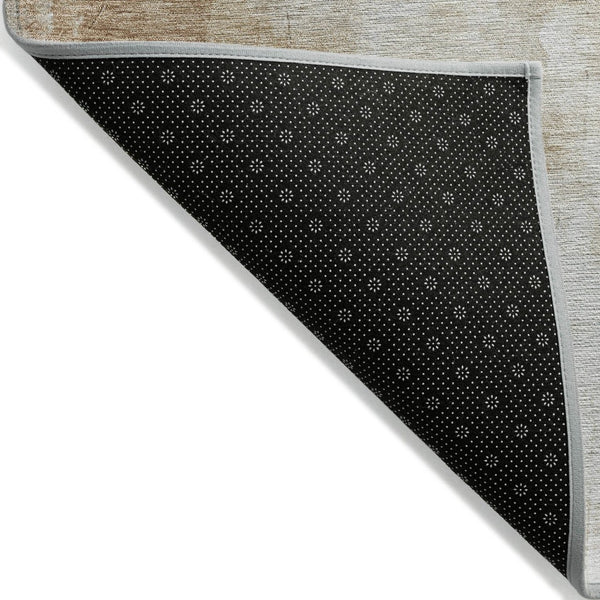 HomeRoots 5' Abstract Washable Indoor Outdoor Area Rug in Beige, Gray & Khaki - Durable & Stylish Comfort 10' X 14' 618081