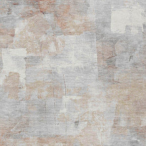 Homeroots 3' Abstract Washable Indoor Outdoor Area Rug - Stylish, Durable & Stain Resistant For Any Space Paprika Polyester 618091