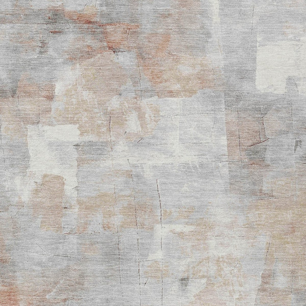 Homeroots 3' Abstract Washable Indoor Outdoor Area Rug - Stylish, Durable & Stain Resistant For Any Space Paprika Polyester 618092