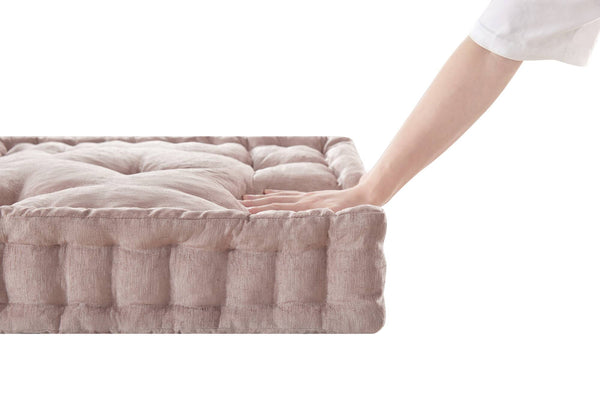 English Elm Poly Chenille Square Floor Pillow Cushion Plush 24x24 Inch Soft Polyester Seat Pad for Cozy Living Spaces Blush 3.22 L x 23.03 W x 12.8 H B035P280522