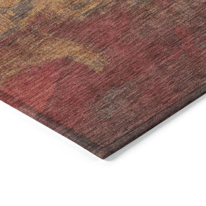Homeroots 3' Abstract Washable Area Rug - Stylish Blush Mauve & Rust Design For Indoor & Outdoor Spaces Blush Polyester 618131