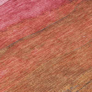 Homeroots 3' Abstract Washable Area Rug - Stylish Blush Mauve & Rust Design For Indoor & Outdoor Spaces Blush Polyester 618132