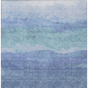 Homeroots 3' Abstract Washable Area Rug - Stylish Blush Mauve & Rust Design For Indoor & Outdoor Spaces Blue Polyester 618136