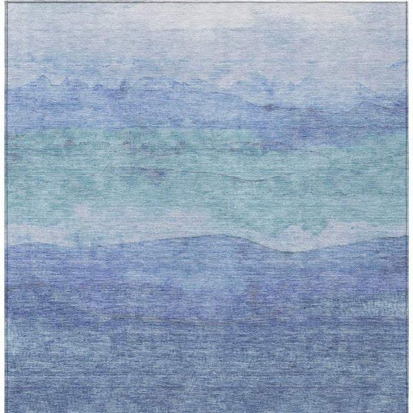 Homeroots 3' Abstract Washable Area Rug - Stylish Blush Mauve & Rust Design For Indoor & Outdoor Spaces Blue Polyester 618136