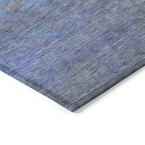 Homeroots 3' Abstract Washable Area Rug - Stylish Blush Mauve & Rust Design For Indoor & Outdoor Spaces Blue Polyester 618136