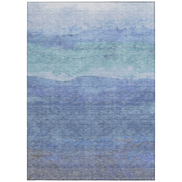 Homeroots 3' Abstract Washable Area Rug - Stylish Blush Mauve & Rust Design For Indoor & Outdoor Spaces Blue Polyester 618139