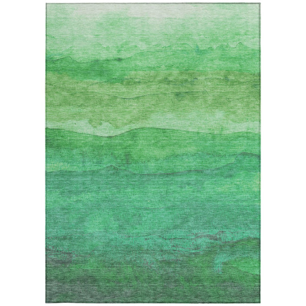 Homeroots 3' Abstract Washable Area Rug - Stylish Blush Mauve & Rust Design For Indoor & Outdoor Spaces Green Polyester 618142