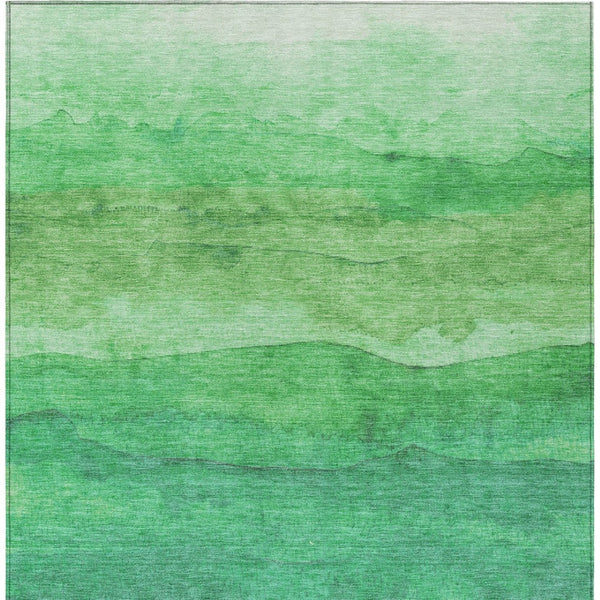 Homeroots 3' Abstract Washable Area Rug - Stylish Blush Mauve & Rust Design For Indoor & Outdoor Spaces Green Polyester 618142