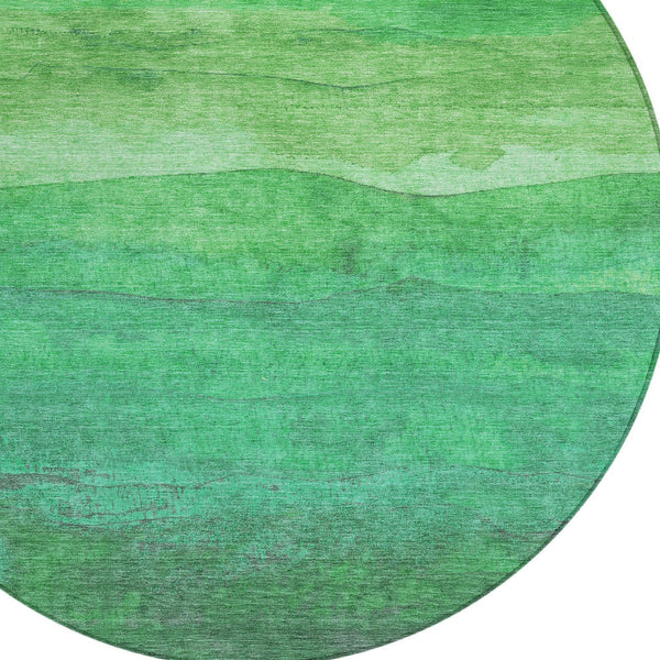 Homeroots 3' Abstract Washable Area Rug - Stylish Blush Mauve & Rust Design For Indoor & Outdoor Spaces Green Polyester 618144