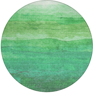 Homeroots 3' Abstract Washable Area Rug - Stylish Blush Mauve & Rust Design For Indoor & Outdoor Spaces Green Polyester 618144