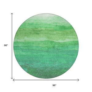 Homeroots 3' Abstract Washable Area Rug - Stylish Blush Mauve & Rust Design For Indoor & Outdoor Spaces Green Polyester 618144