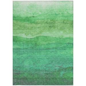 Homeroots 3' Abstract Washable Area Rug - Stylish Blush Mauve & Rust Design For Indoor & Outdoor Spaces Green Polyester 618145