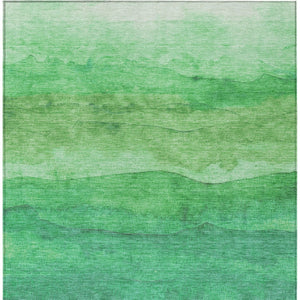 Homeroots 3' Abstract Washable Area Rug - Stylish Blush Mauve & Rust Design For Indoor & Outdoor Spaces Green Polyester 618145