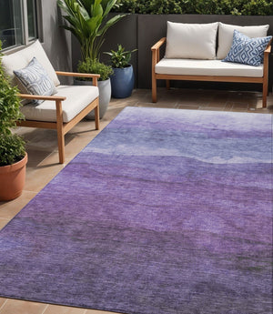 Homeroots 3' Abstract Washable Area Rug - Stylish Blush Mauve & Rust Design For Indoor & Outdoor Spaces Purple Polyester 618149