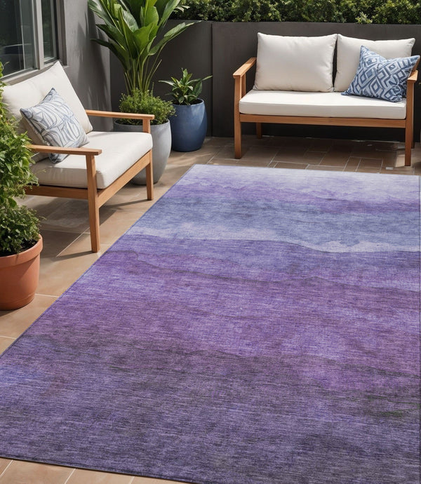 Homeroots 3' Abstract Washable Area Rug - Stylish Blush Mauve & Rust Design For Indoor & Outdoor Spaces Purple Polyester 618149