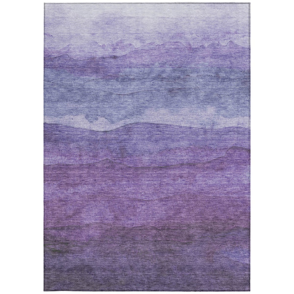 Homeroots 3' Abstract Washable Area Rug - Stylish Blush Mauve & Rust Design For Indoor & Outdoor Spaces Purple Polyester 618149