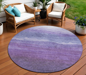 Homeroots 3' Abstract Washable Area Rug - Stylish Blush Mauve & Rust Design For Indoor & Outdoor Spaces Purple Polyester 618150