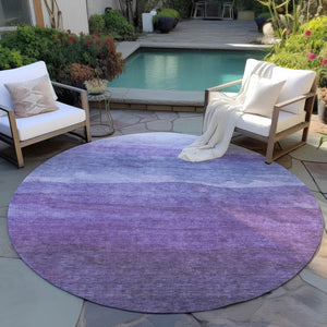 Homeroots 3' Abstract Washable Area Rug - Stylish Blush Mauve & Rust Design For Indoor & Outdoor Spaces Purple Polyester 618150