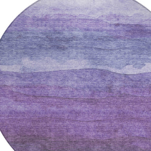 Homeroots 3' Abstract Washable Area Rug - Stylish Blush Mauve & Rust Design For Indoor & Outdoor Spaces Purple Polyester 618150