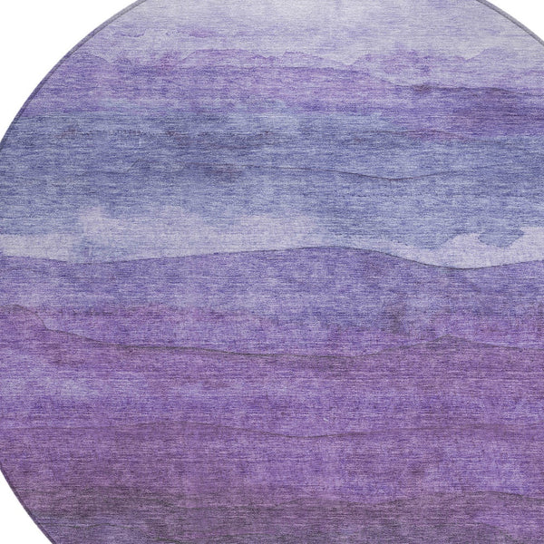 Homeroots 3' Abstract Washable Area Rug - Stylish Blush Mauve & Rust Design For Indoor & Outdoor Spaces Purple Polyester 618150