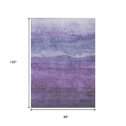 Homeroots 3' Abstract Washable Area Rug - Stylish Blush Mauve & Rust Design For Indoor & Outdoor Spaces Purple Polyester 618151