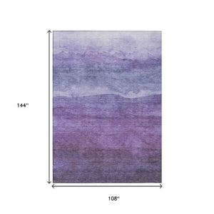 Homeroots 3' Abstract Washable Area Rug - Stylish Blush Mauve & Rust Design For Indoor & Outdoor Spaces Purple Polyester 618152