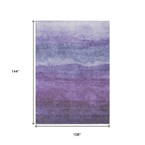 Homeroots 3' Abstract Washable Area Rug - Stylish Blush Mauve & Rust Design For Indoor & Outdoor Spaces Purple Polyester 618152