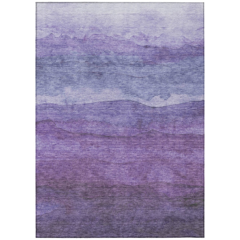 HomeRoots 5' Purple and Lavender Abstract Area Rug - Durable, Washable Design for Indoor and Outdoor Spaces 9' X 12' 618152