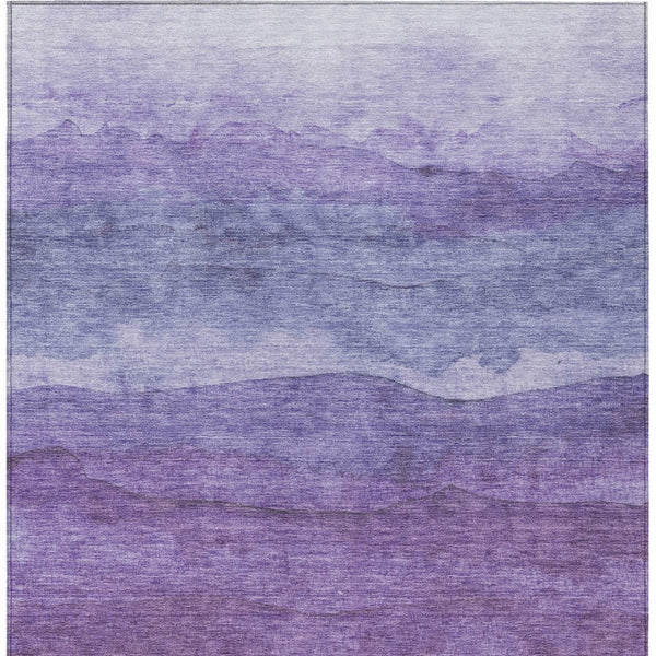 Homeroots 3' Abstract Washable Area Rug - Stylish Blush Mauve & Rust Design For Indoor & Outdoor Spaces Purple Polyester 618153