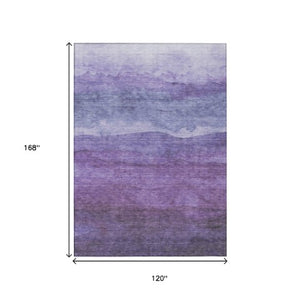 Homeroots 3' Abstract Washable Area Rug - Stylish Blush Mauve & Rust Design For Indoor & Outdoor Spaces Purple Polyester 618153