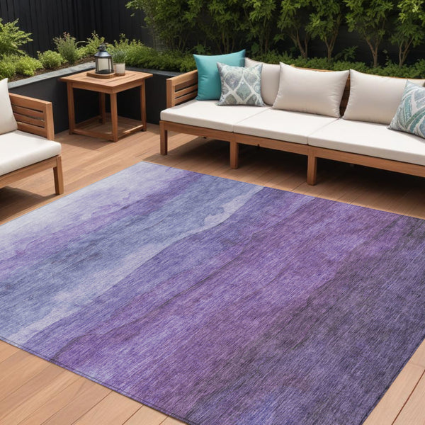Homeroots 3' Abstract Washable Area Rug - Stylish Blush Mauve & Rust Design For Indoor & Outdoor Spaces Purple Polyester 618153