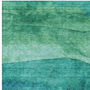 Homeroots 3' Abstract Washable Area Rug - Stylish Blush Mauve & Rust Design For Indoor & Outdoor Spaces Teal Polyester 618161