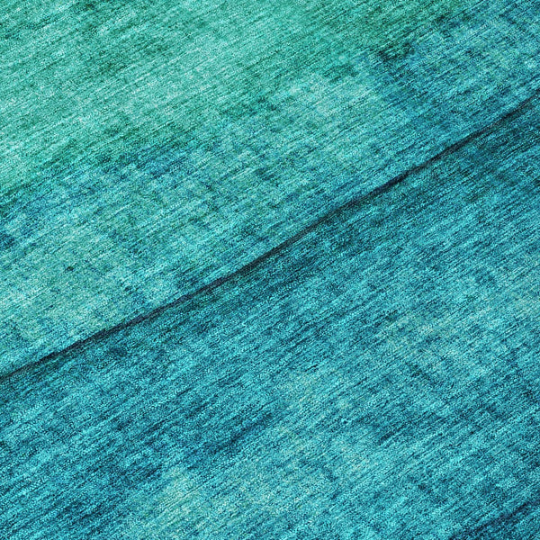 Homeroots 3' Abstract Washable Area Rug - Stylish Blush Mauve & Rust Design For Indoor & Outdoor Spaces Teal Polyester 618162