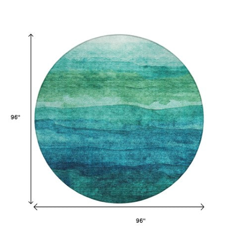 Homeroots 3' Abstract Washable Area Rug - Stylish Blush Mauve & Rust Design For Indoor & Outdoor Spaces Teal Polyester 618162