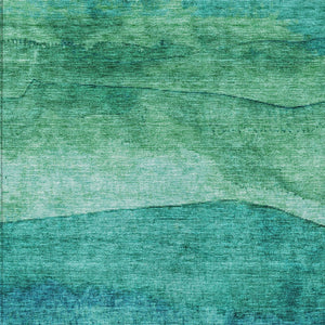 Homeroots 3' Abstract Washable Area Rug - Stylish Blush Mauve & Rust Design For Indoor & Outdoor Spaces Teal Polyester 618163