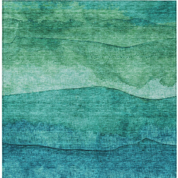 Homeroots 3' Abstract Washable Area Rug - Stylish Blush Mauve & Rust Design For Indoor & Outdoor Spaces Teal Polyester 618164