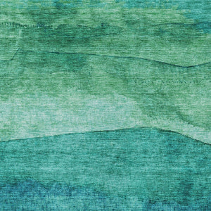 Homeroots 3' Abstract Washable Area Rug - Stylish Blush Mauve & Rust Design For Indoor & Outdoor Spaces Teal Polyester 618165