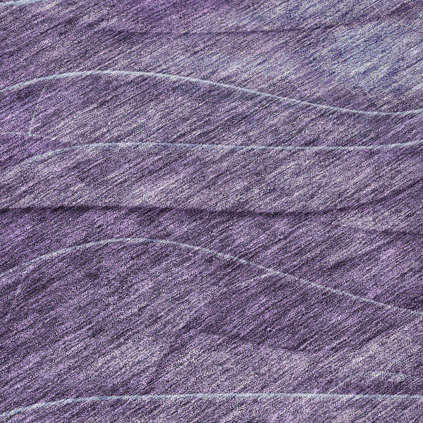 Homeroots 3' Abstract Washable Indoor Outdoor Area Rug - Stylish, Durable, Stain-resistant For Any Space! Purple Polyester 618174