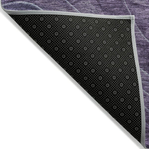 HomeRoots 5' Purple and Gray Abstract Area Rug - Washable, Indoor/Outdoor, Durable, Modern Design for Any Space 9' X 12' 618176
