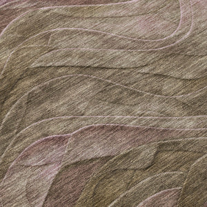 Homeroots 3' Abstract Washable Indoor Outdoor Area Rug - Stylish, Durable, Stain-resistant For Any Space! Taupe Polyester 618186